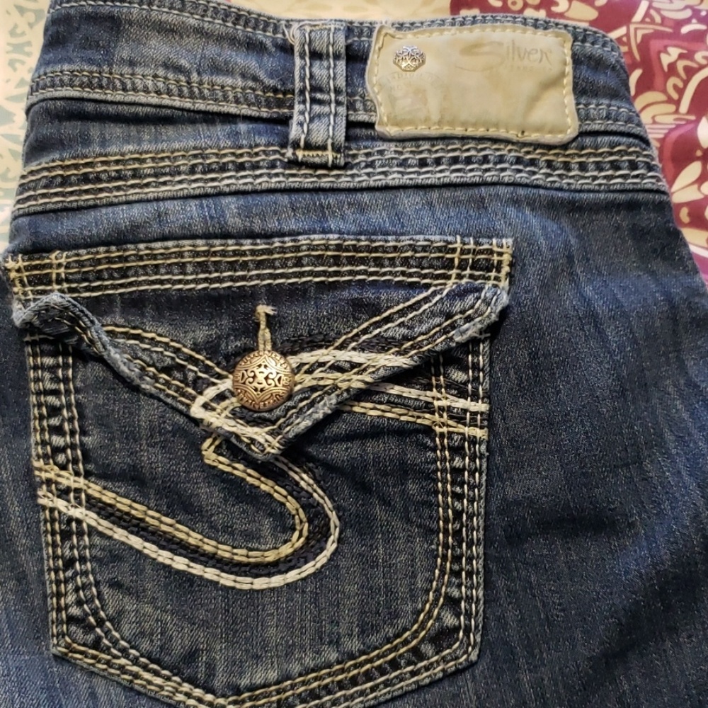 Silver Jean Shorts